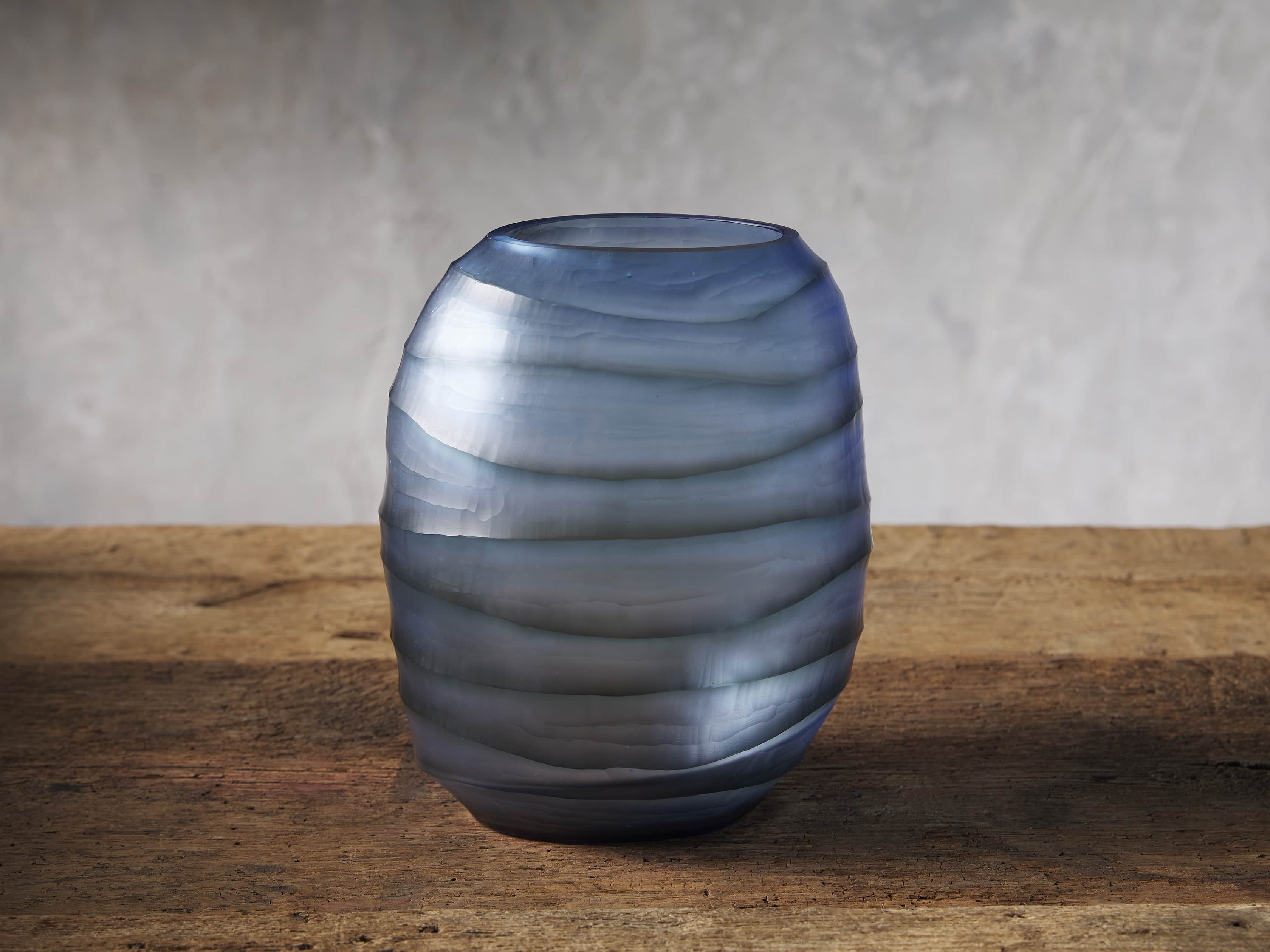 Marella Vase in Glass Small Blue   - Image 0