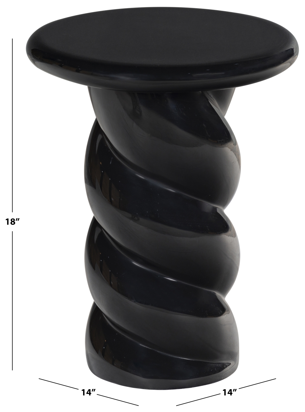 Noelly Concrete Accent Table - Black - Image 5