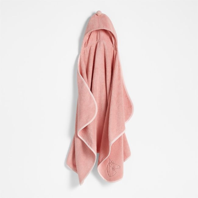 Nachi 100% Organic Cotton Pink Hooded Kids Towel - Image 0