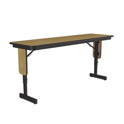 60" L Panel Leg Folding Seminar Particle Board Core High Pressure Height Adjustable Training Table with Leg Glides - Image 0
