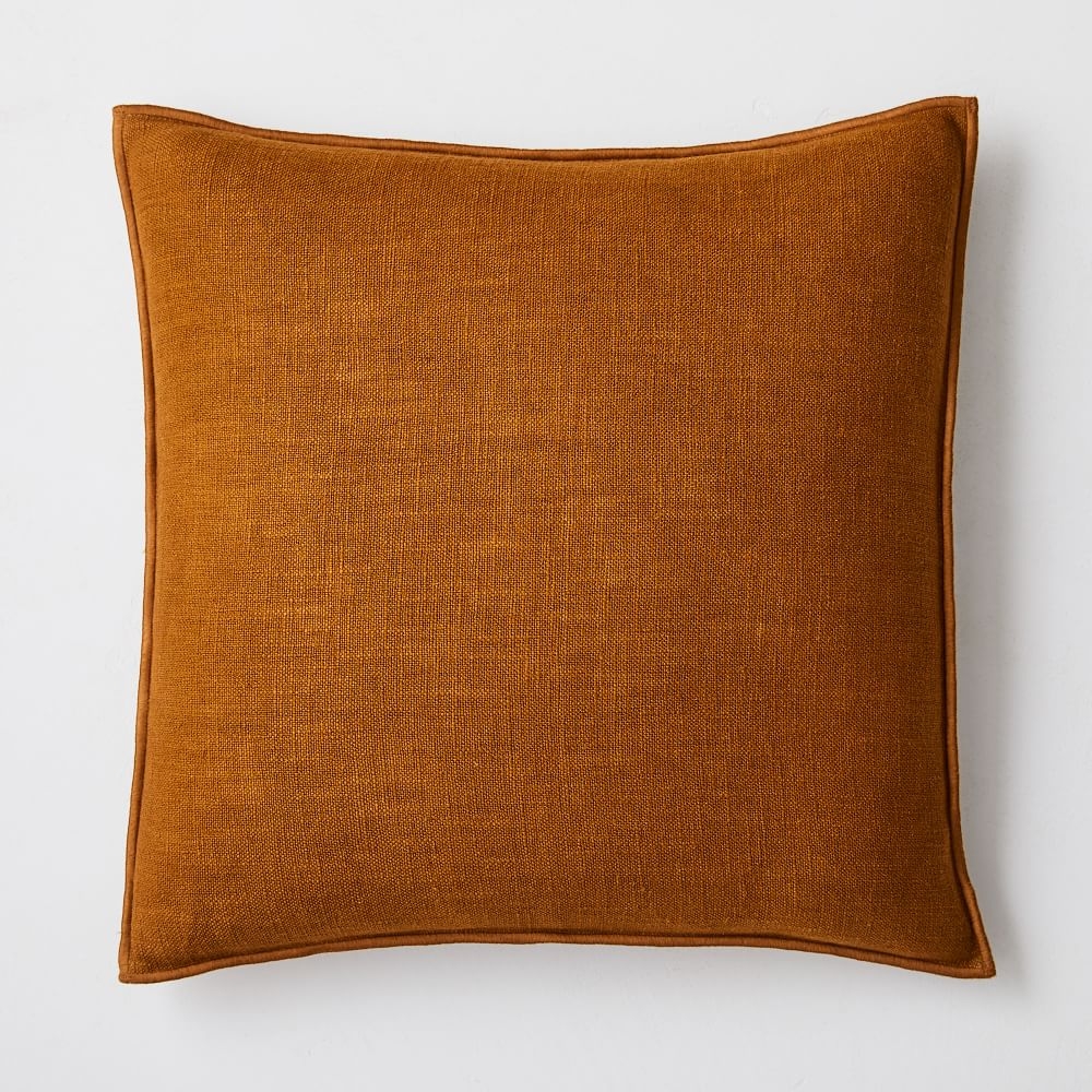 Classic Linen Pillow Cover, 20"x20", Golden Oak, Set of 2 - Image 0