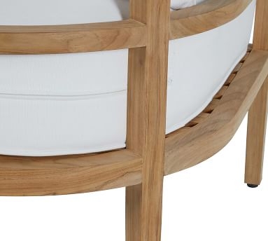 Oxeia Lounge Chair Cushion, Sunbrella(R) - Outdoor Linen; Dove - Image 5