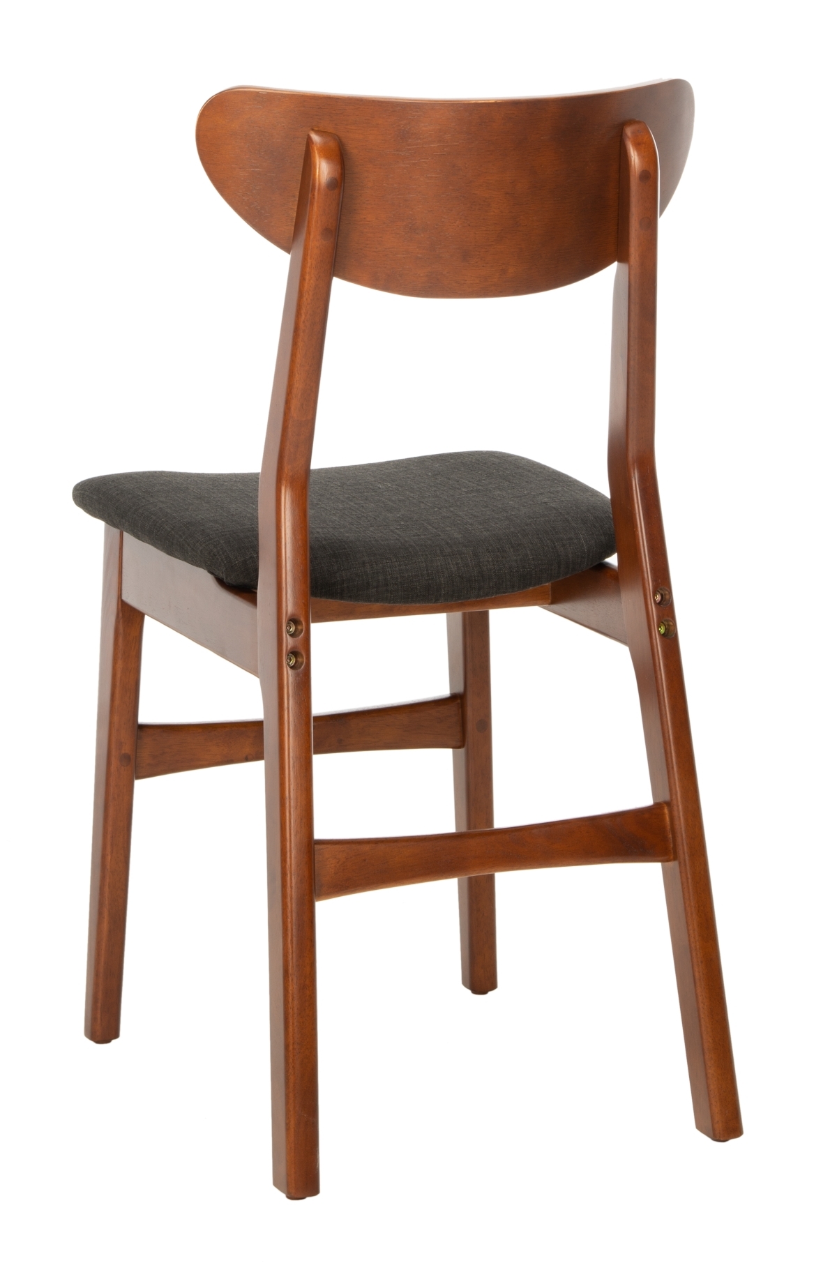 Lucca Retro Dining Chair - Walnut / Black - Safavieh - Image 4