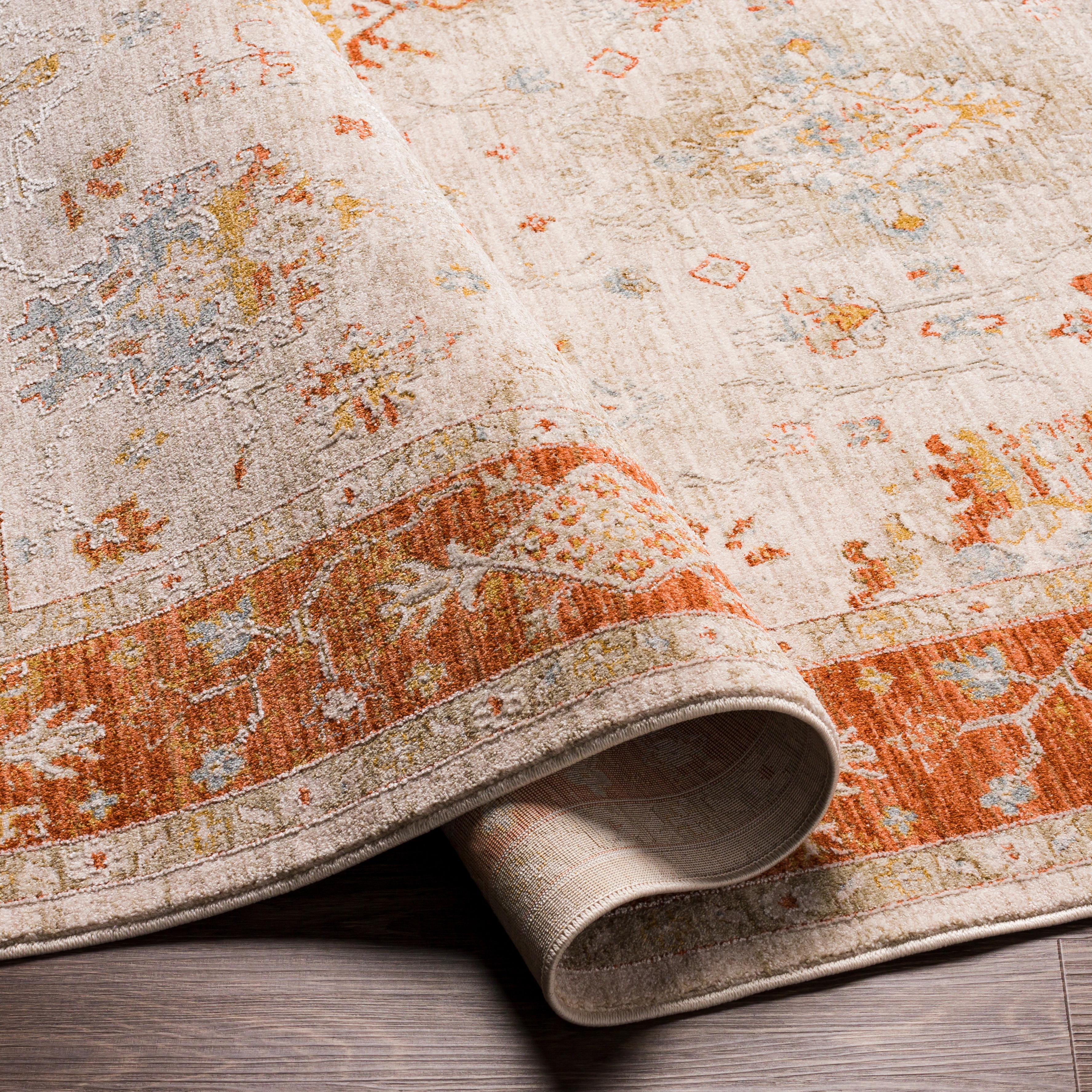 Avant Garde Beige Indoor 5'3" x 5'3" Machine Woven Rug - Image 3