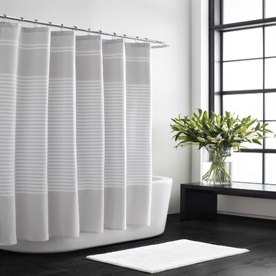 Vera Wang Seersucker Striped Shower Curtain