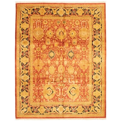 One-of-a-Kind Hand-Knotted New Age Pako Persian Dark Copper/Beige 8'2" x 10'4" Wool Area Rug - Image 0
