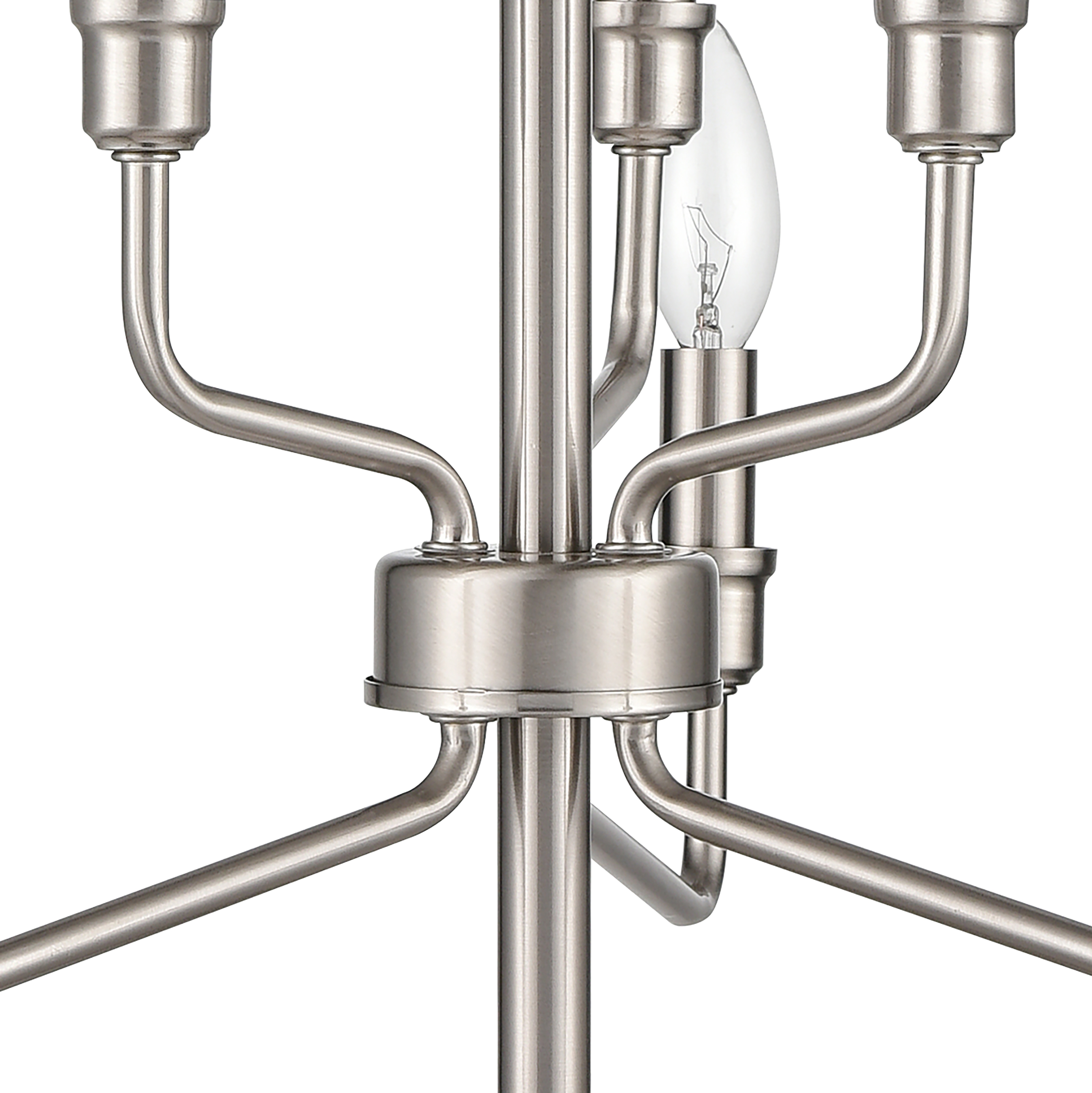 Saginaw 18'' Wide 6-Light Chandelier - Satin Nickel - Image 2