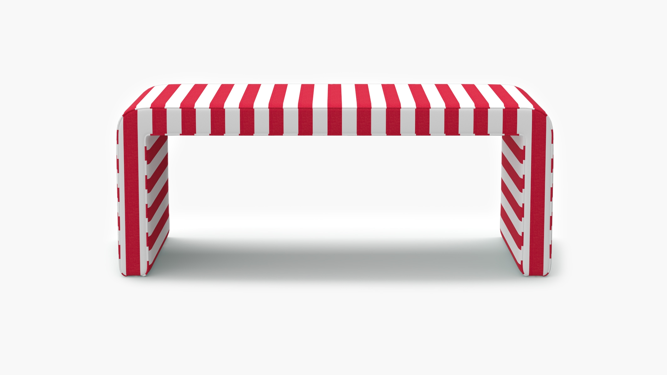 Waterfall Bench, Red Cabana Stripe - Image 0