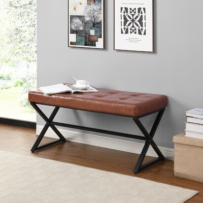 Cloninger Faux Leather Bench - Image 0