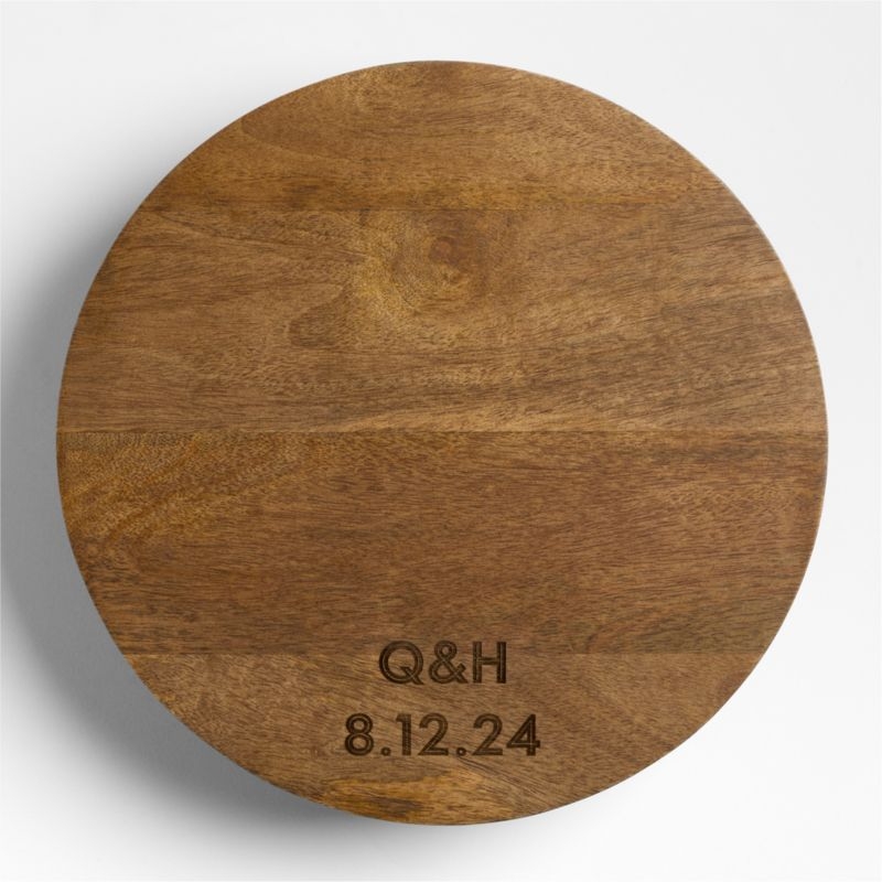 Orchard Wooden 14" Round Footed Serve Board - Image 3