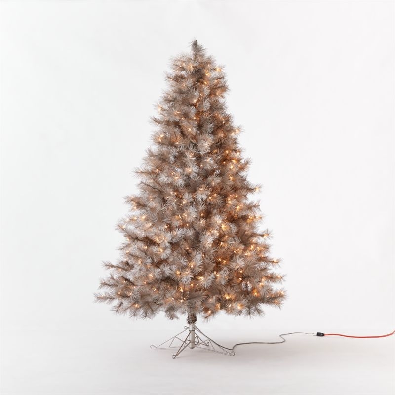 Faux Warm Silver Pine LED Christmas Tree 7.5' - Image 4