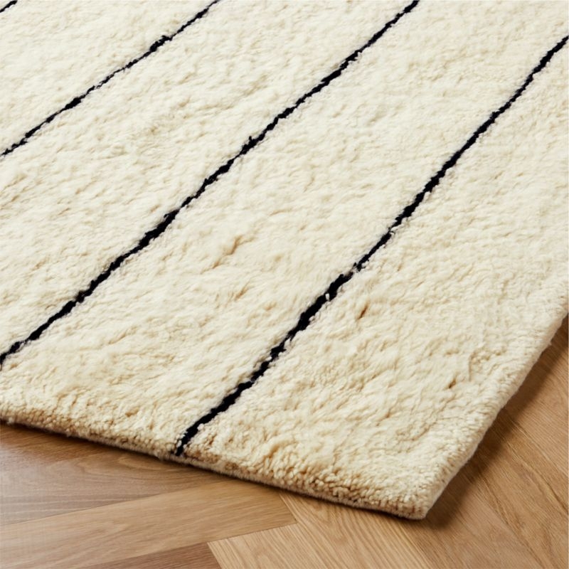 Micah Stripe Shag Hand-knotted Rug 8'x10' - Image 2