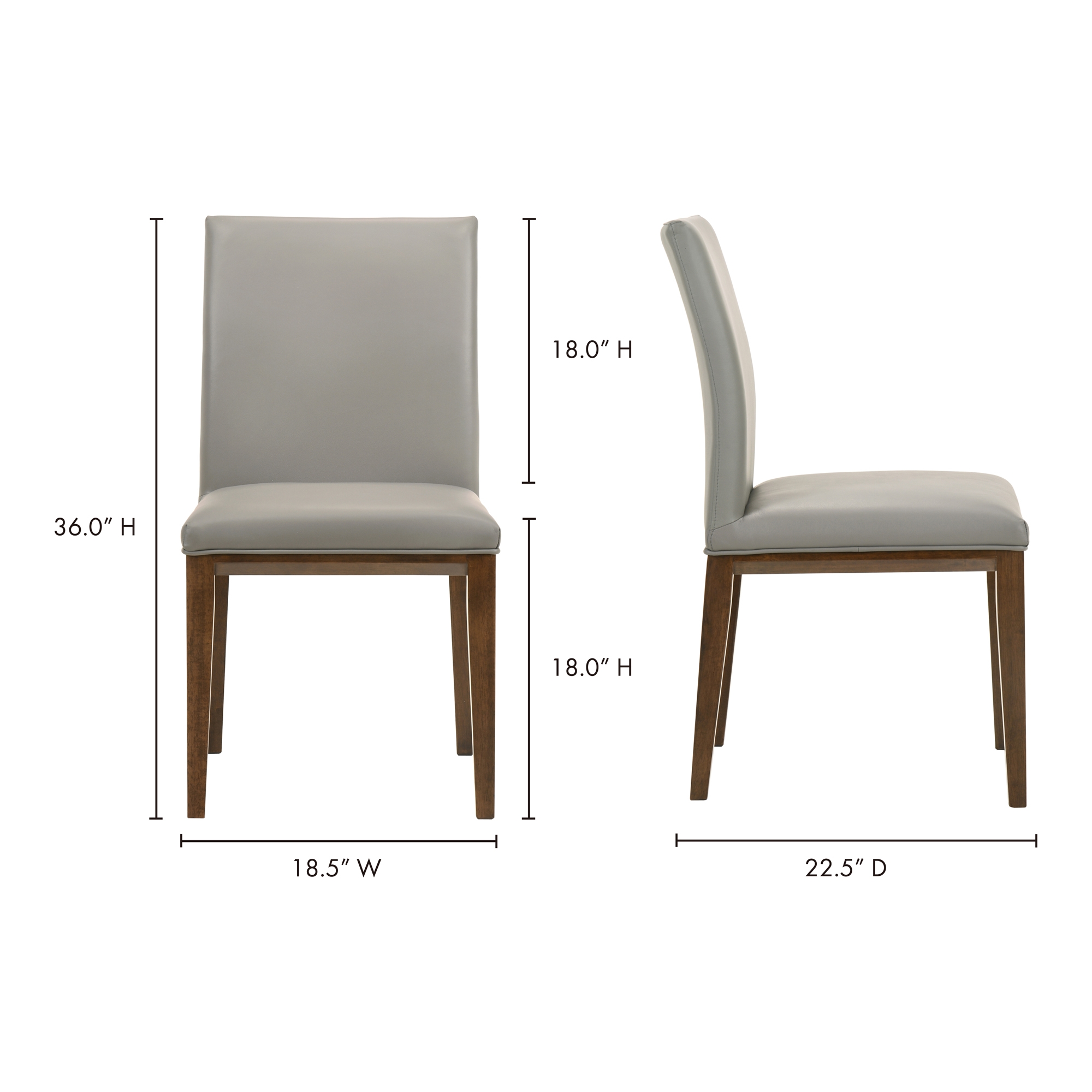 Frankie Dining Chair Grey - Set Of Two - Image 4