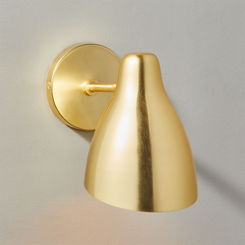 Ace Single Globe Wall Sconce Handrubbed Brass - Image 1