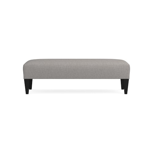 Fairfax Tapered Bench Untftd 61in, Standard Cushion, Perennials Performance Melange Weave, Fog Welted - Image 0