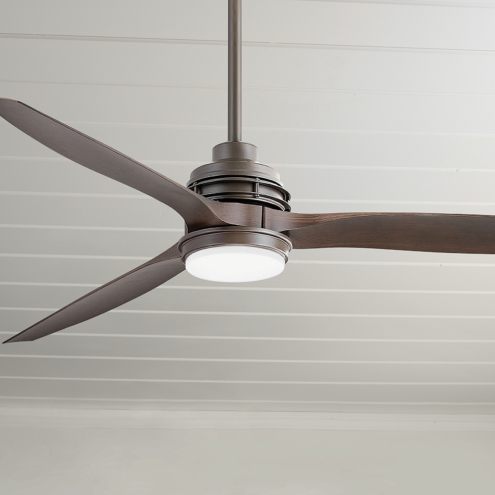 60" Artiste Metallic Matte Bronze LED Wet-Rated Ceiling Fan - Style # 84H24 - Image 0