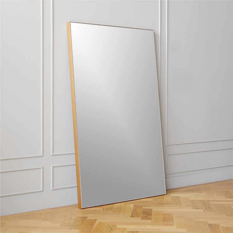 Infinity Modern Brass Full-Length Floor Mirror 48"x76" - Image 1