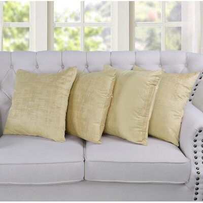 Bleckley Textured Square Velvet Pillow Cover - Image 1