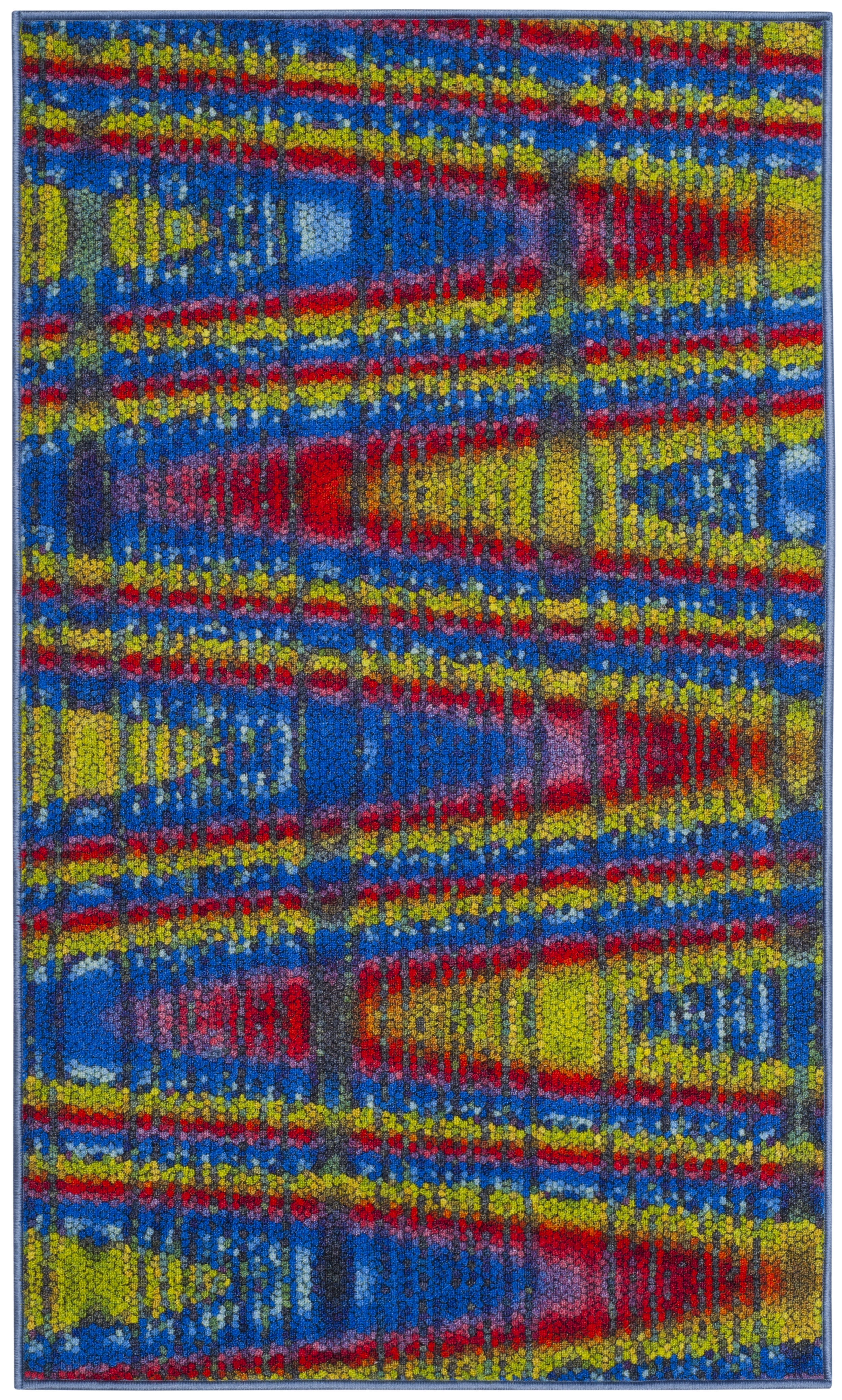 Arlo Home Woven Area Rug, AZT203C, Blue/Multi,  3' X 5' - Image 0