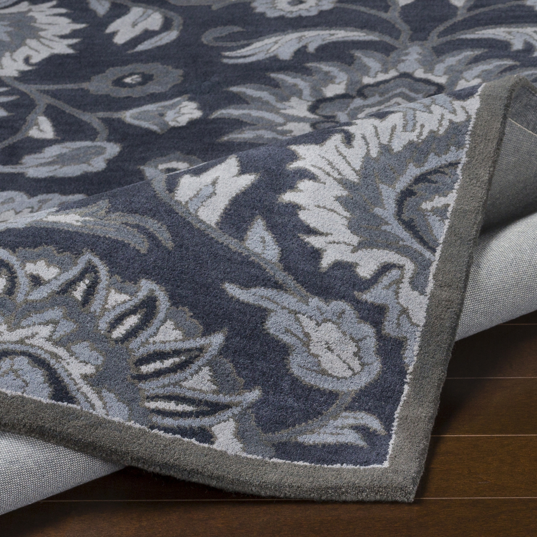 Livabliss Caesar Blue Indoor 8' x 8' Handmade Rug - Image 4