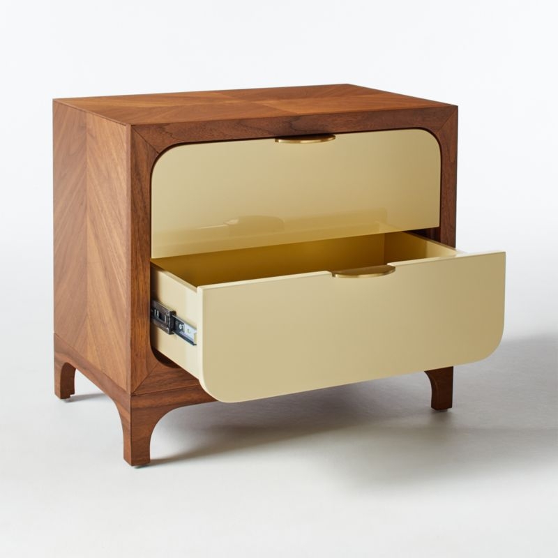Paterson Lacquered Ivory Nightstand - ships late April - Image 2