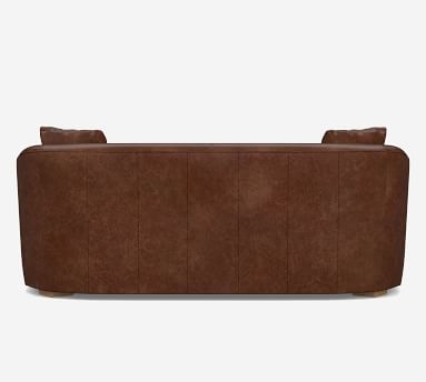 Bodega Leather Loveseat 70.5", Polyester Wrapped Cushions, Nubuck Graystone - Image 5