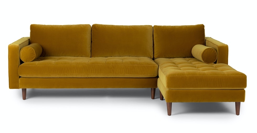 Sven Yarrow Gold Right Sectional Sofa - Image 0