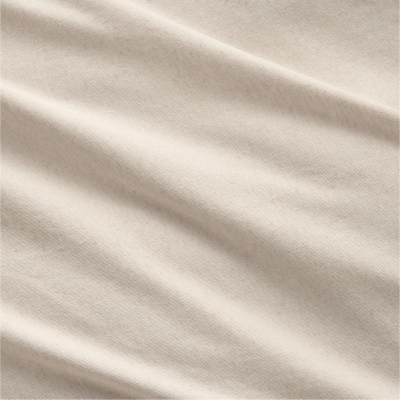 Comfy Tee Organic Cotton Jersey Beige Standard Bed Pillow Sham - Image 3