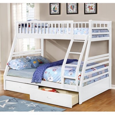 Claret Twin Over Full Bunk Bed with Drawers - Image 0