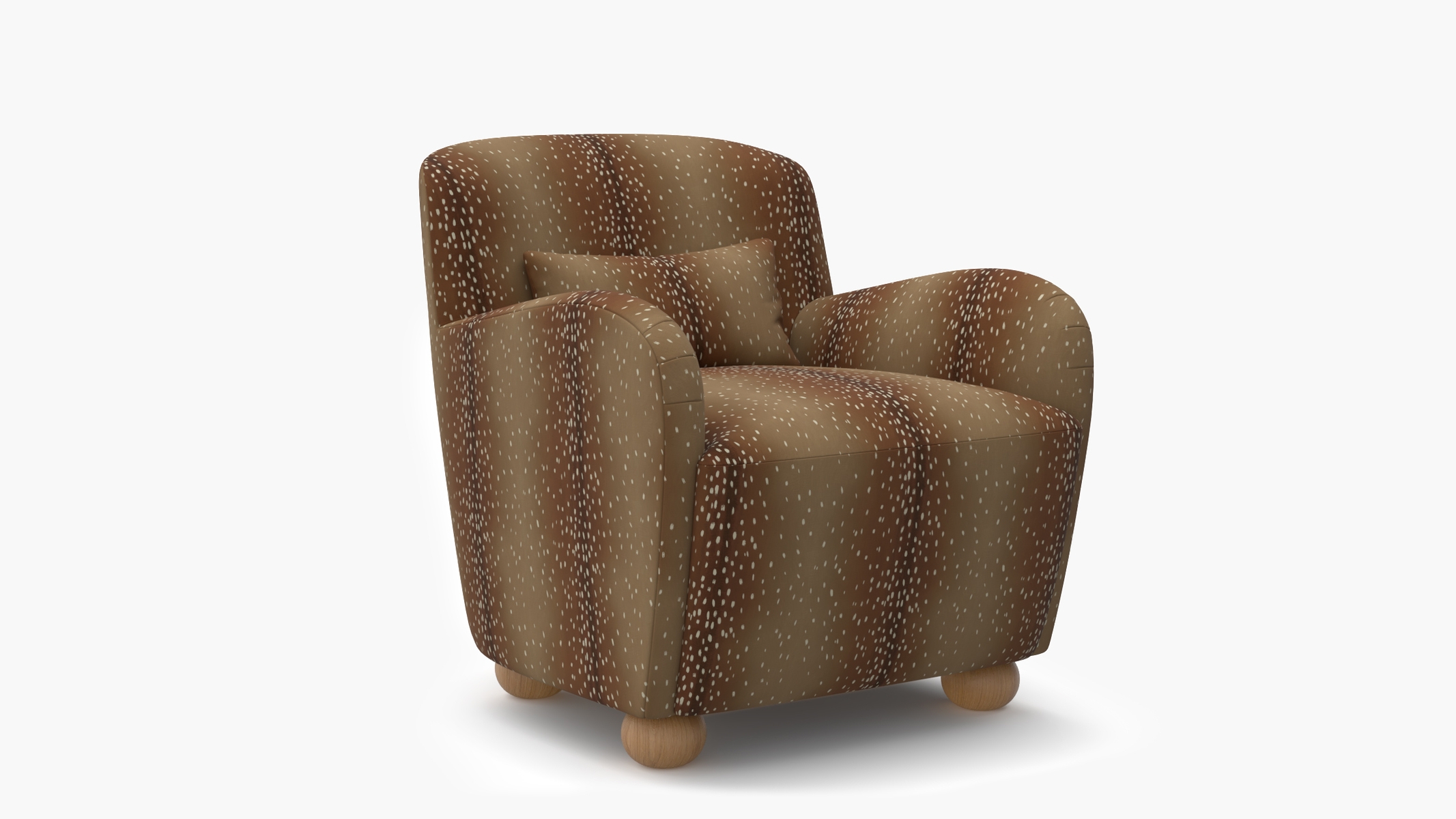 Club Chair, Antelope, Natural Bun Foot - Image 2