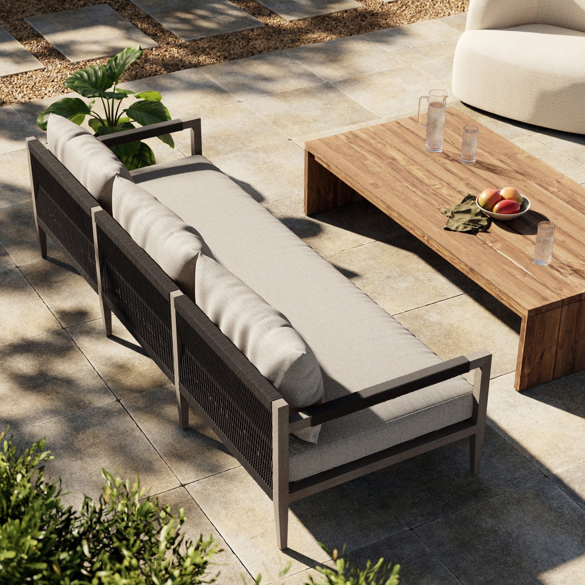 Sherwood Outdoor Sofa, Weathered Grey - Venao Grey - Image 3