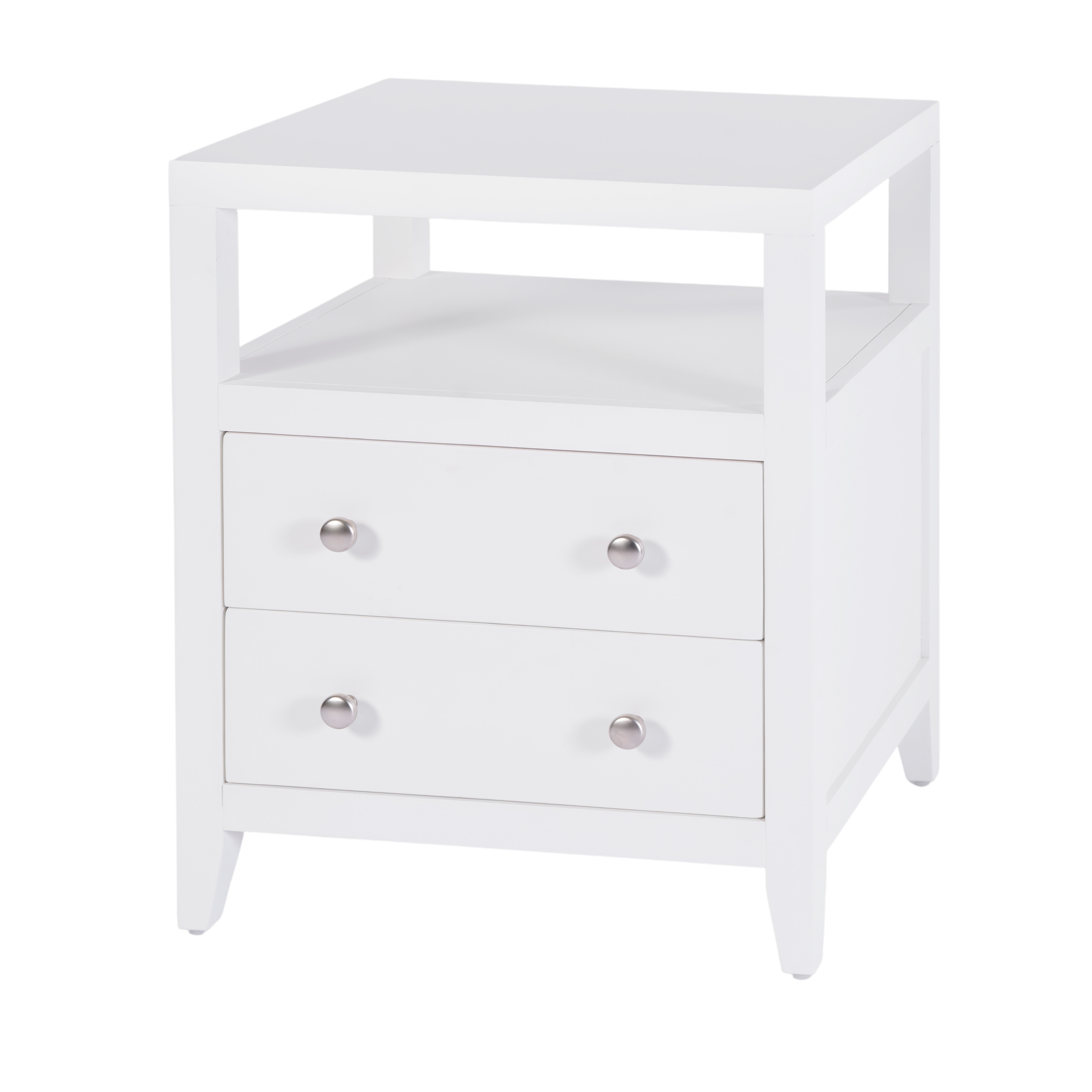 Dana Smooth White Nightstand - Image 0