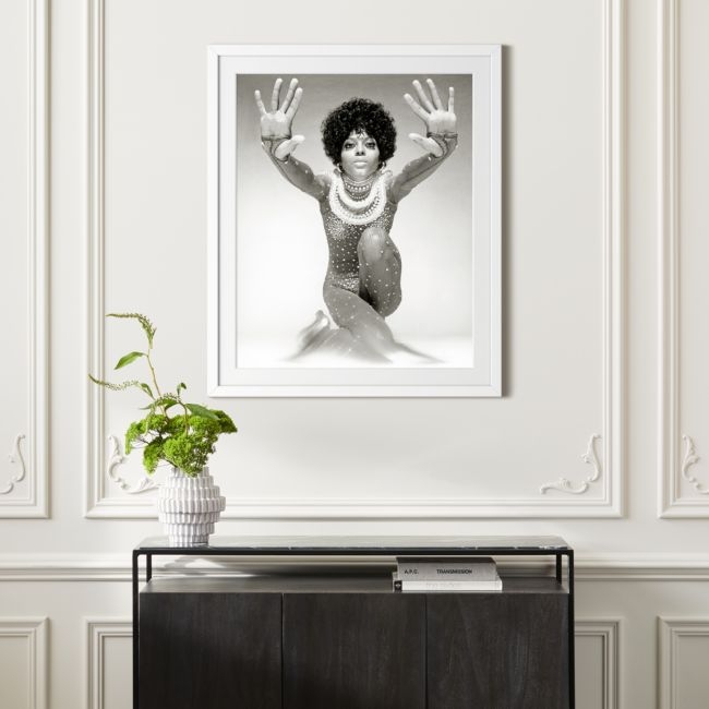 'Diana Ross Reaching Out' Photographic Print in White Frame 31.5"x38" - Image 0