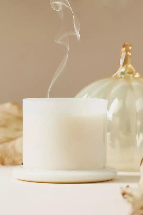 Gourmand Malted Pumpkin & Dark Rum Glass Pumpkin Cloche Candle - Image 0