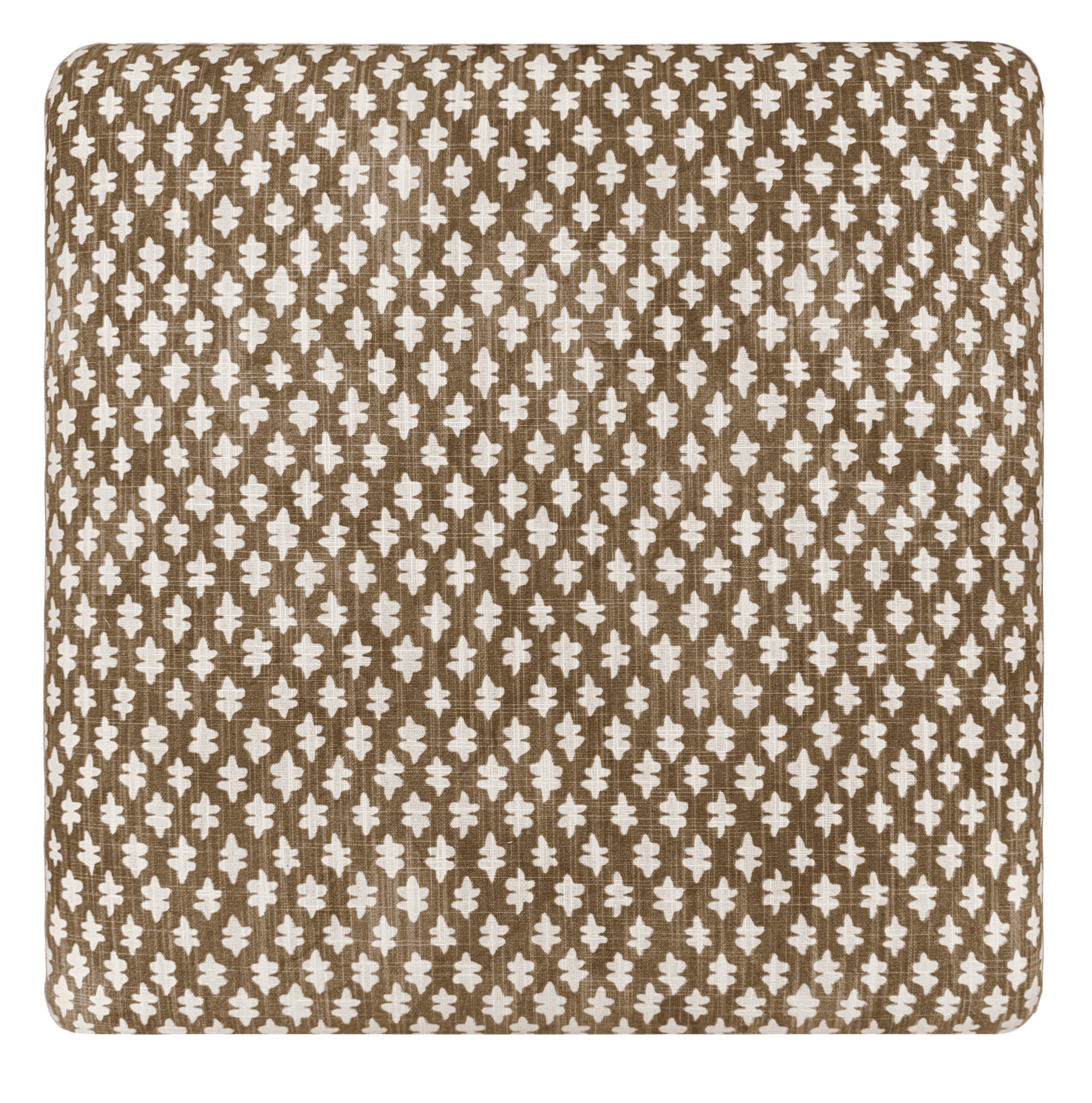 THE SKIRTED OTTOMAN :: TILLY PRINT // UMBER - 4" X 4" Sample - Image 3
