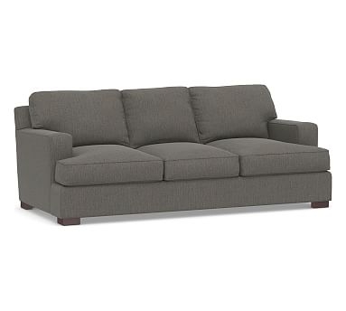 Townsend Square Arm Upholstered Sofa 86.5", Polyester Wrapped Cushions, Chenille Basketweave Charcoal - Image 0