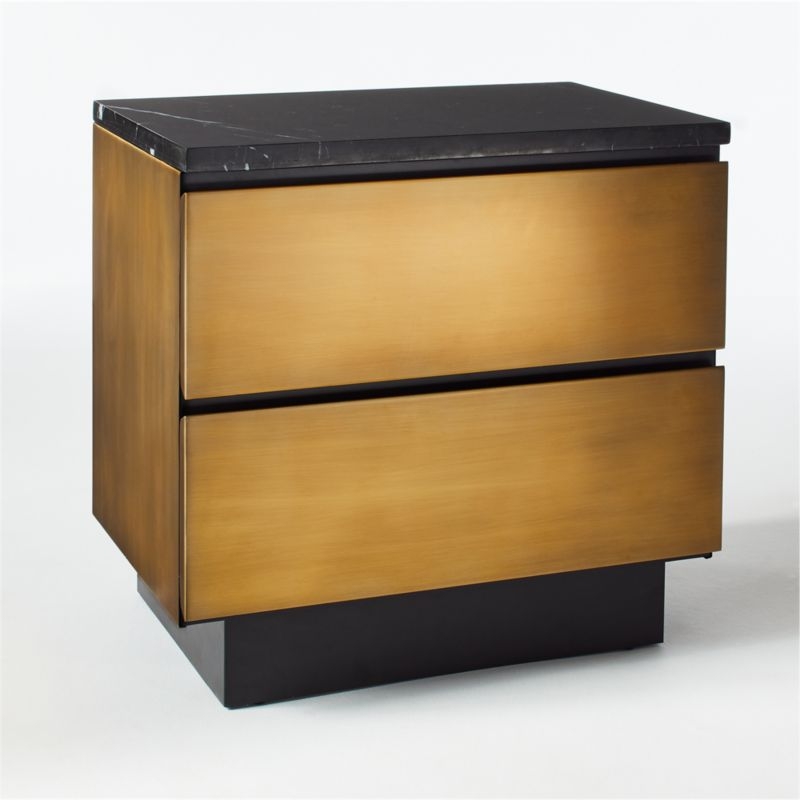 Logan Marble & Brass Nightstand - Backorder: NOV. - Image 3