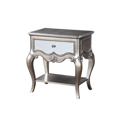 Akeeb 1 - Drawer Nightstand in Silver - Image 0