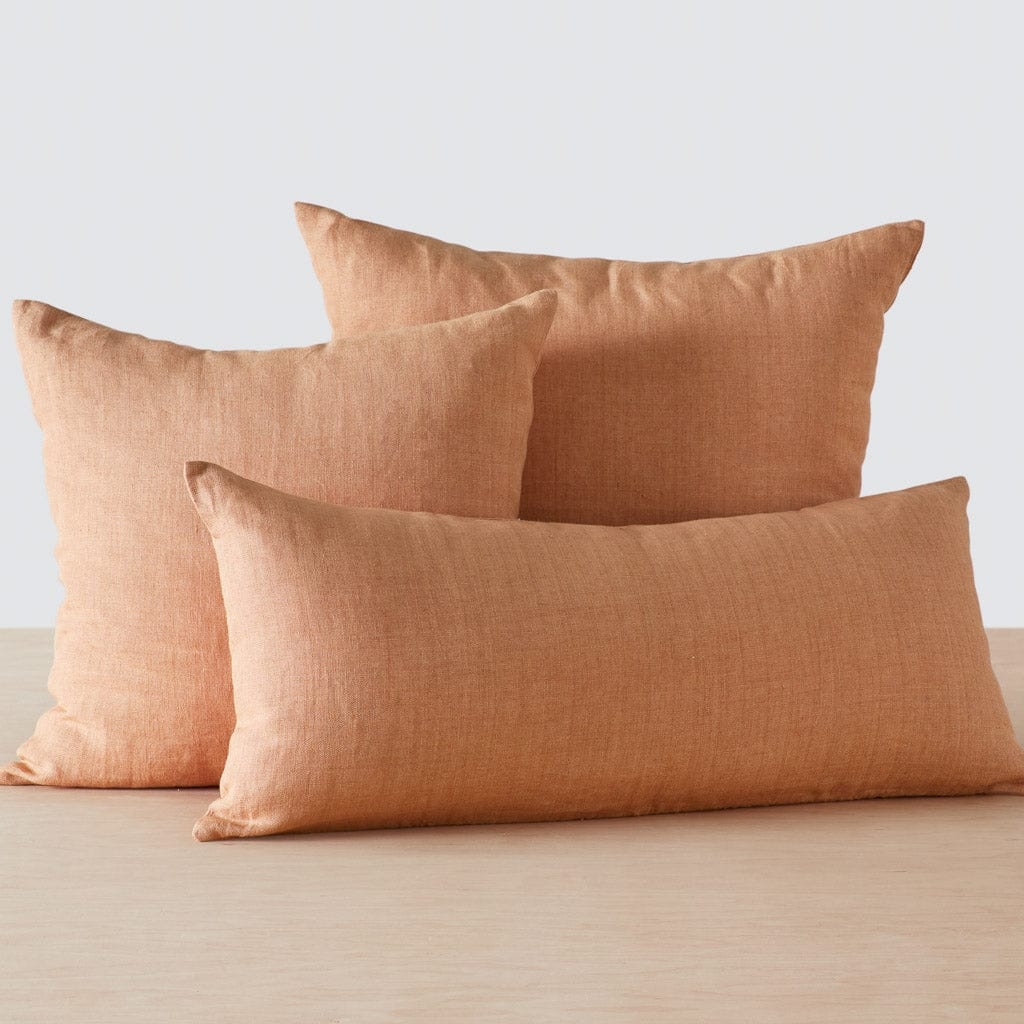 The Citizenry Prisha Linen Pillow | 20" x 20" | Clay - Image 0