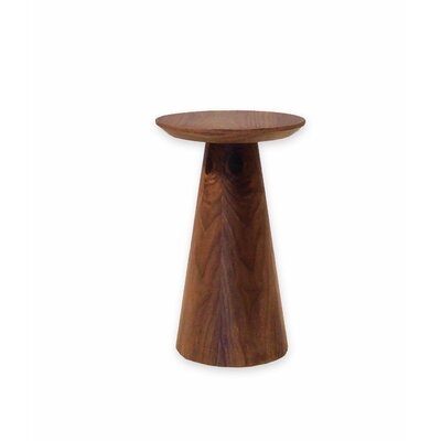 Mckoy 16'' Tall Pedestal End Table, Walnut - Image 0