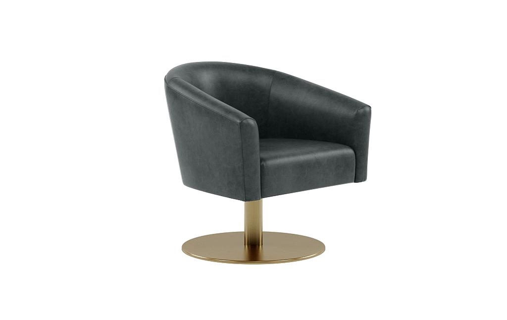 Tegan Leather Pedestal Swivel Chair - Image 1