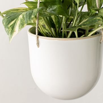 Arched Hanging Planter, Small, White - Image 2