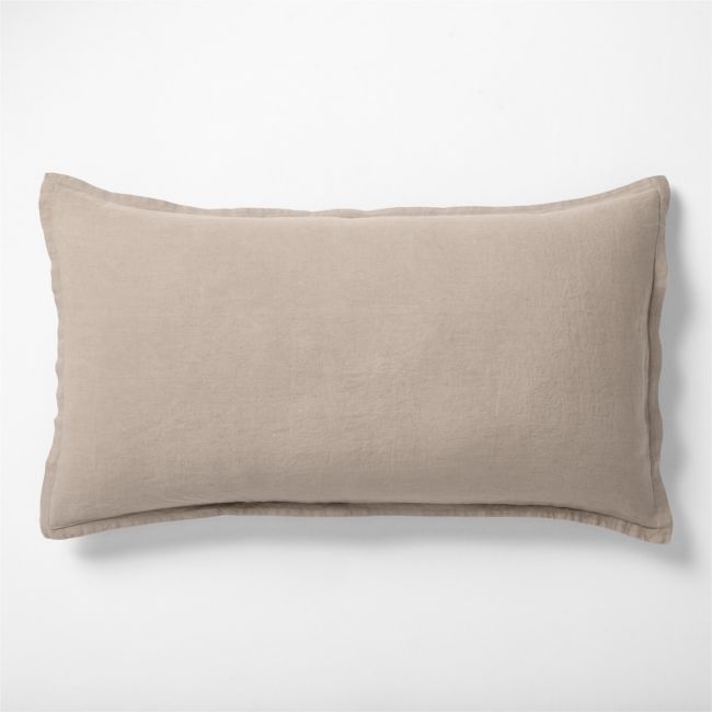 New Natural European Flax ™-Certified Linen Clay Taupe King Bed Pillow Sham - Image 0