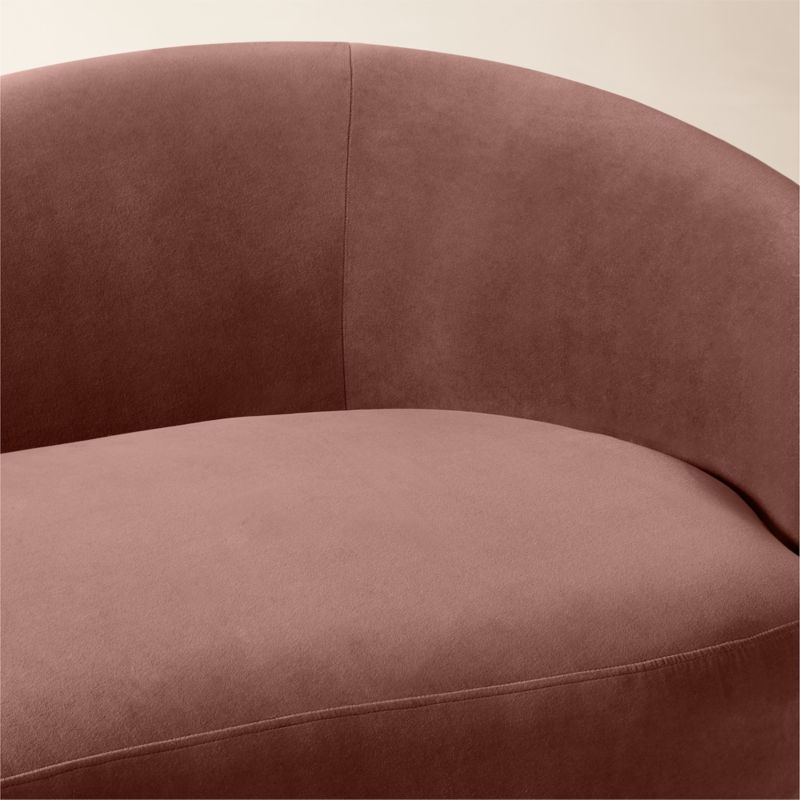 Curvo 96.5" Rose Velvet Sofa by goop - Image 7