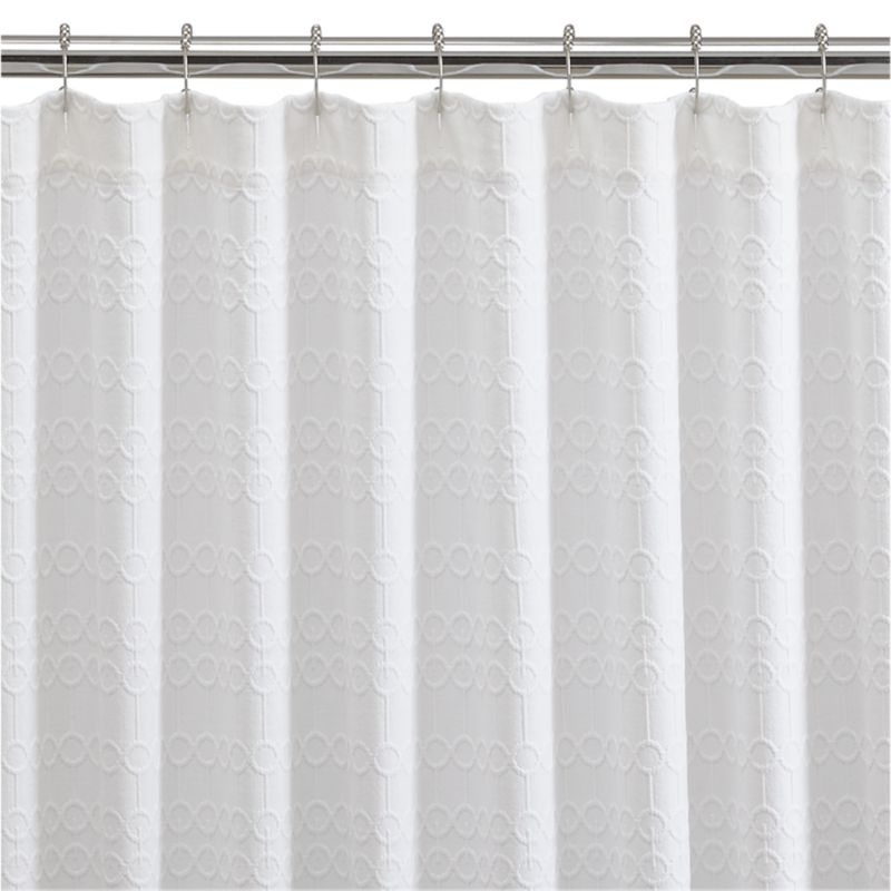 Emery Organic Cotton Matelasse Shower Curtain - Image 4