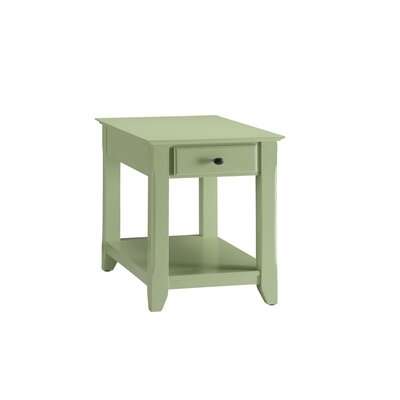 Bertie Side Table Console Table In Light Green Finish With 1 Storage Drawers For Living Room - Image 0