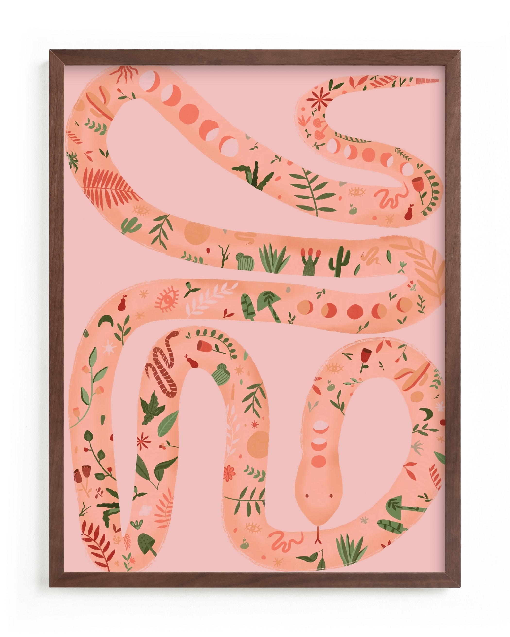 Folk Floral Snake Limited Edition Fine Art Print 2 - Image 0