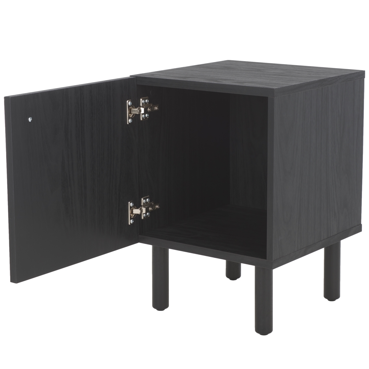 Ophelia 1 Door Night Stand - Black / Natural - Safavieh - Image 5
