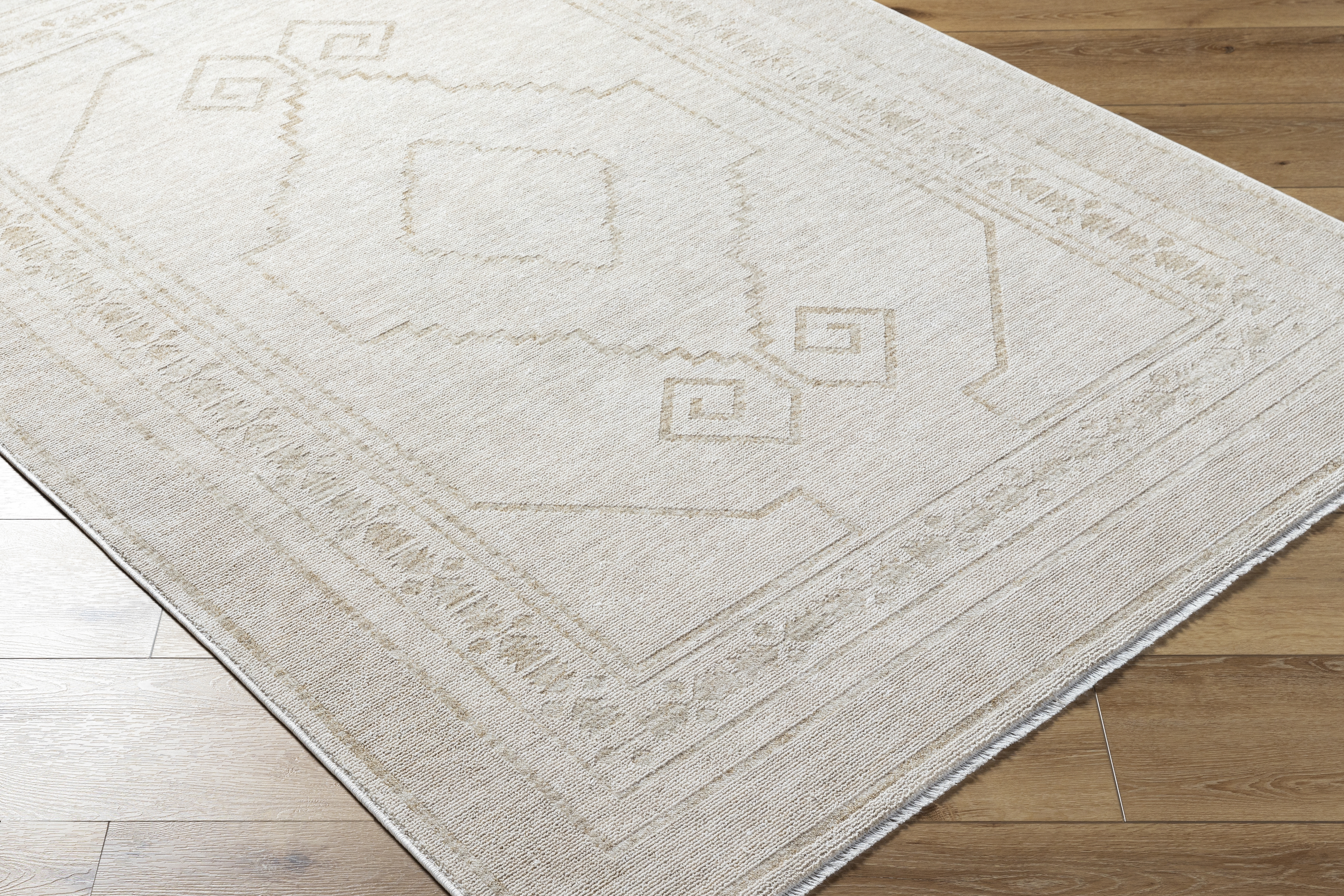 Emory White Indoor 9'4" x 13'1" Machine Woven Rug - Image 4