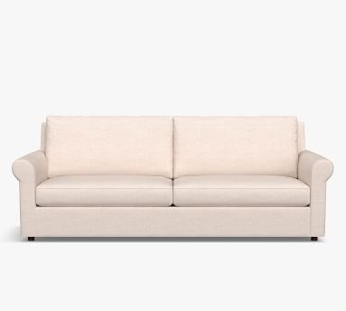 Sanford Roll Arm Upholstered Sofa 77", Polyester Wrapped Cushions, Performance Heathered Basketweave Alabaster White - Image 2
